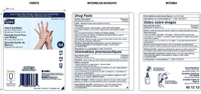 Tork BZK sanitizer foam Label.jpg - Tork BZK sanitizer foam Label